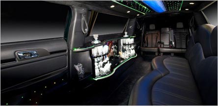 6 Passenger Lincoln Stretch Limousine Interior Sausalito